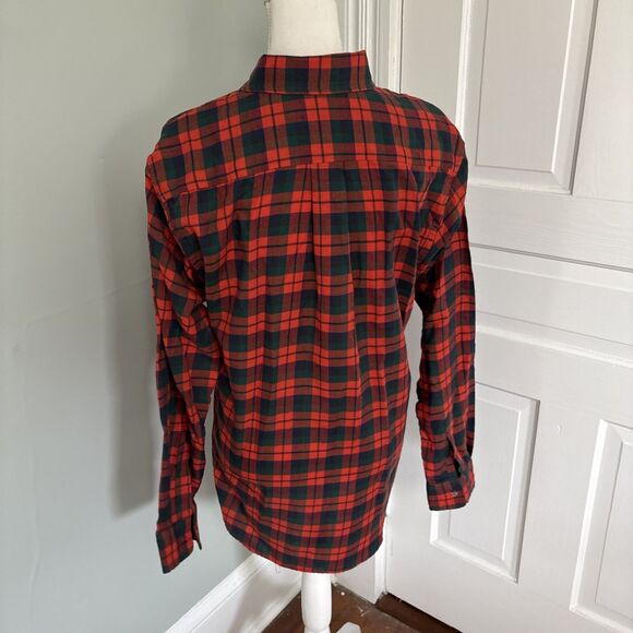 1950s Vintage McGregor Sportswear Flannel Plaid  Shirt Red Mens Medium - Picture 3 of 5